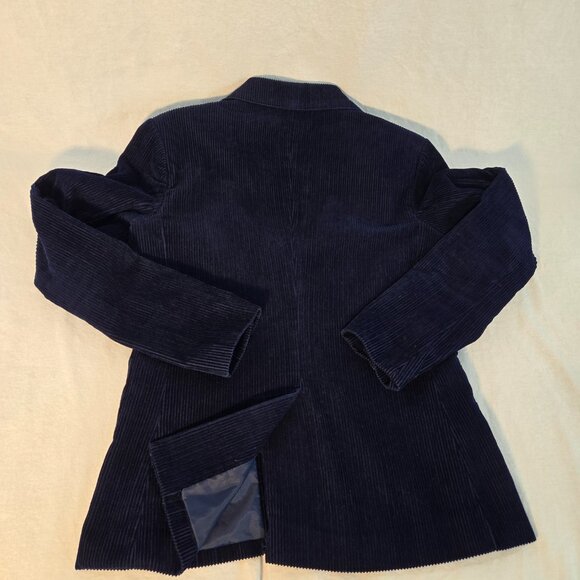 VINTAGE La Rose Old Money Academia Navy Blue Corduroy Blazer Size S/M LIKE NEW! - Picture 6 of 16